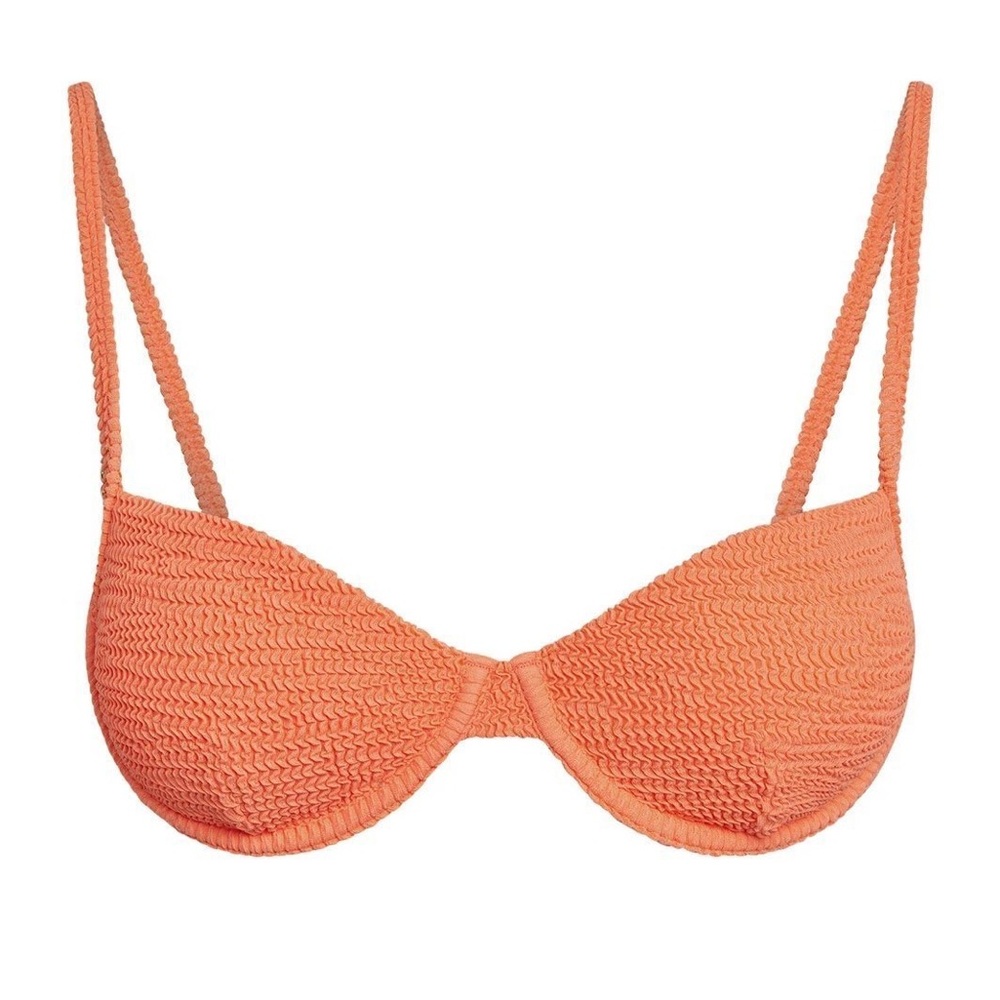 NWT Monday Swimwear Capri Top - Summer Peach Crinkle - Size V